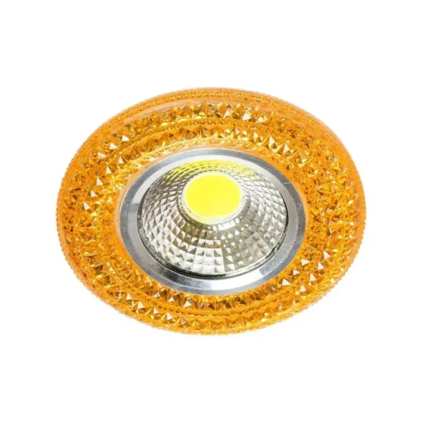 Spot LED Incastrabil, 3W, Sticla, Auriu - imagine 3