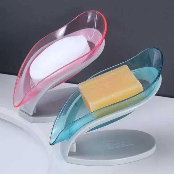 Suport Sapun cu Scurgere, Plastic, 14*13*8 cm, Roz - imagine 5