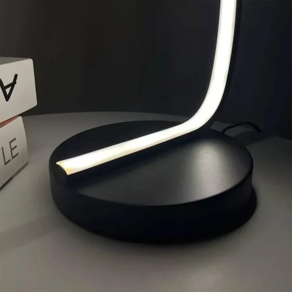 Veioza LED Nemesis, 28W, Lumina Rece/Calda/Neutra, Metal si Acril, Negru - imagine 8