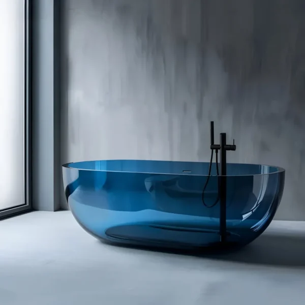 Cada Freestanding, Ovala, Sky Blue, Rasina, 150x72x56cm - imagine 3