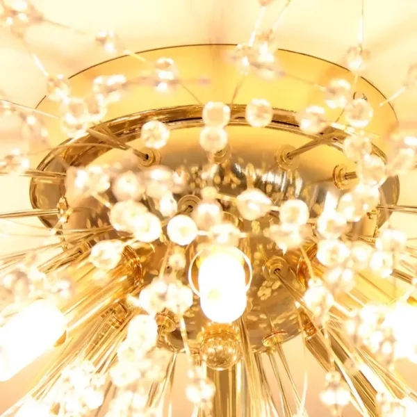 Candelabru Cristal Finn 6 x G9 Diametru 38cm Auriu - imagine 3