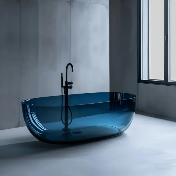 Cada Freestanding, Ovala, Sky Blue, Rasina, 150x72x56cm - imagine 2