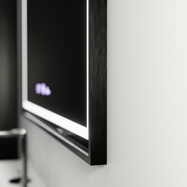 Oglinda LED Rectangulara, 120x80cm, Raggio Motion Glow Marcello, Sistem Dezaburire, Termometru si Ceas, Dimabila - imagine 2