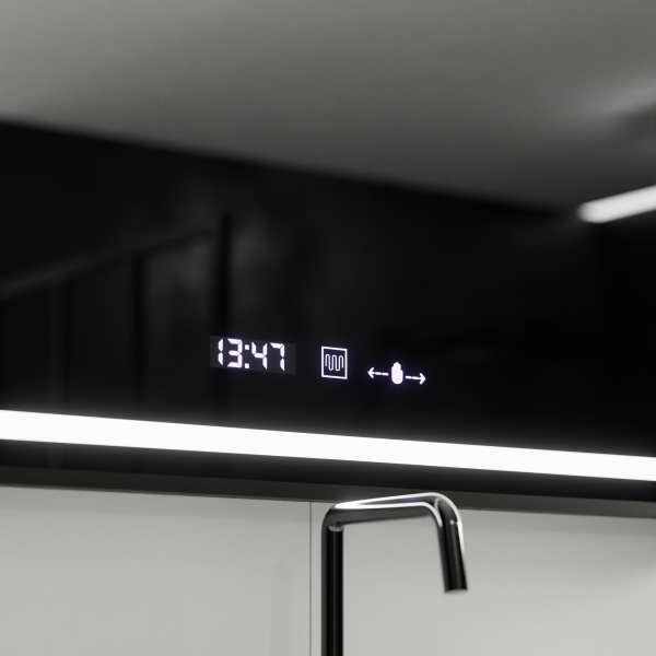 Oglinda LED Rectangulara, 120x80cm, Raggio Motion Glow Marcello, Sistem Dezaburire, Termometru si Ceas, Dimabila - imagine 3