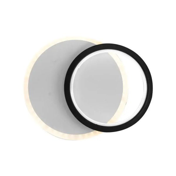 Aplica LED SMALON, 27W, 2 Cercuri, lumina Rece/Calda/Neutra, Alb Negru - imagine 4
