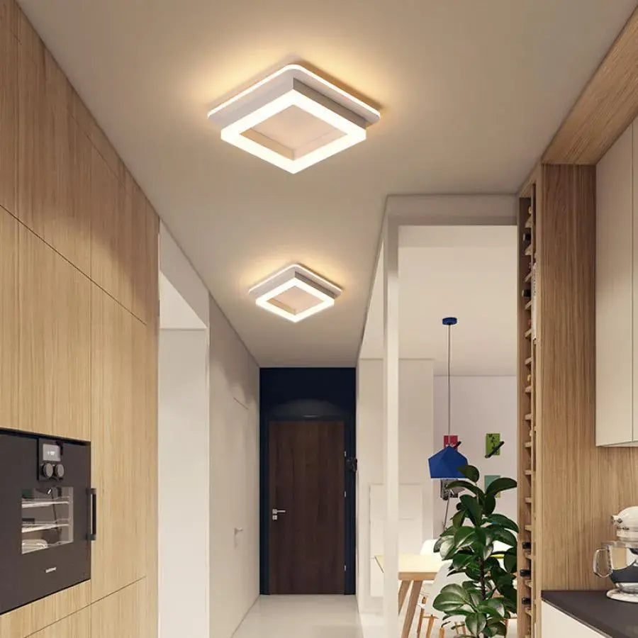 Lustra LED MODERNA 41W, Diametru 22cm, Patrata, lumina Rece/Calda/Neutra, Alb - imagine 2