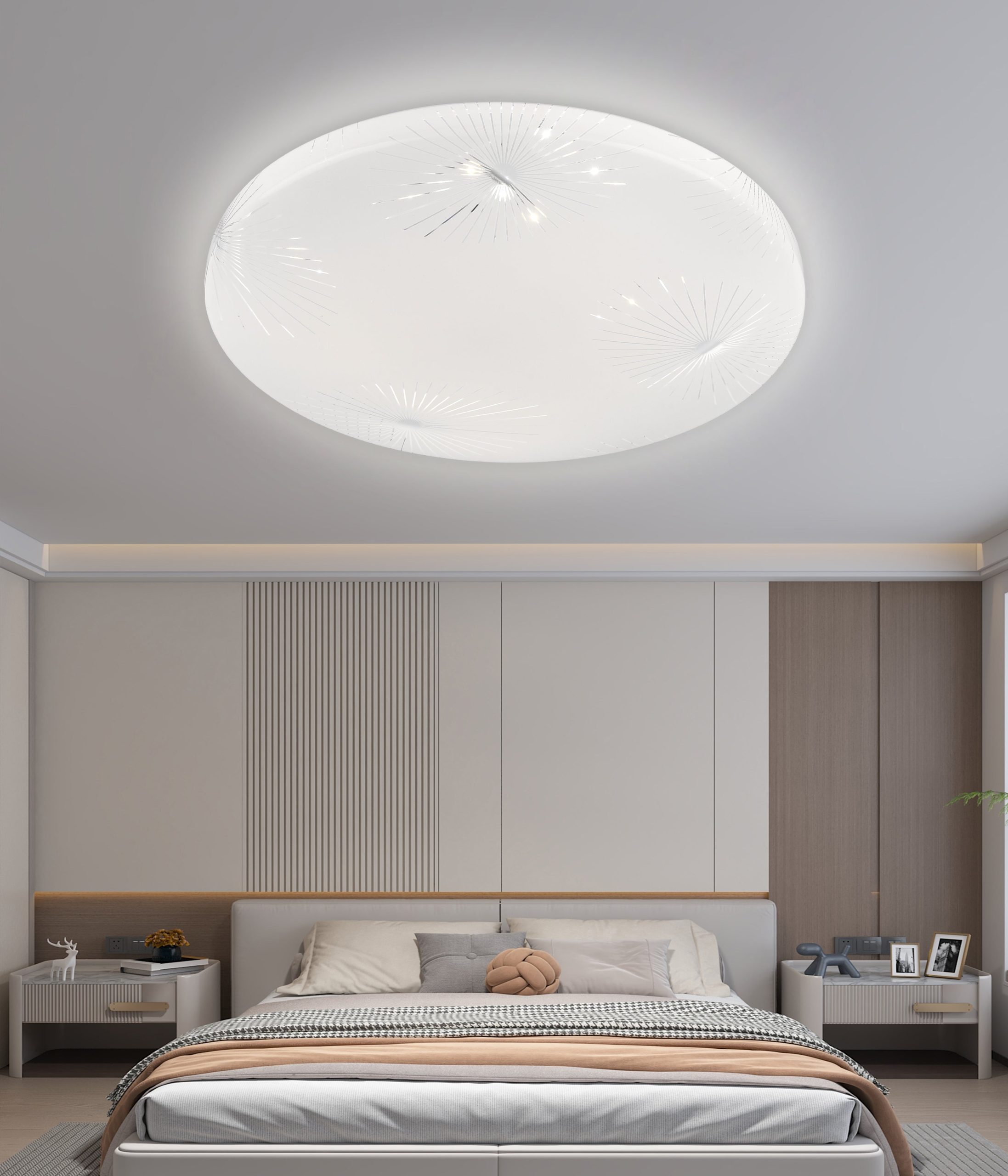 Plafoniera LED Raza 23 cm, 22W, 3000K / 4000K / 6000K, Alb, Metal si Acril
