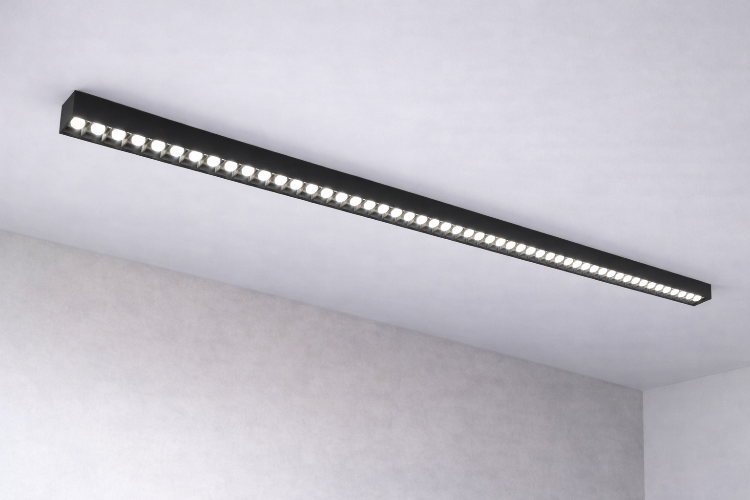 Proiector LED Liniar Aplicat Grila 72W, Lumina Neutra 4000k, 90 surse, 2.4 metri - imagine 4