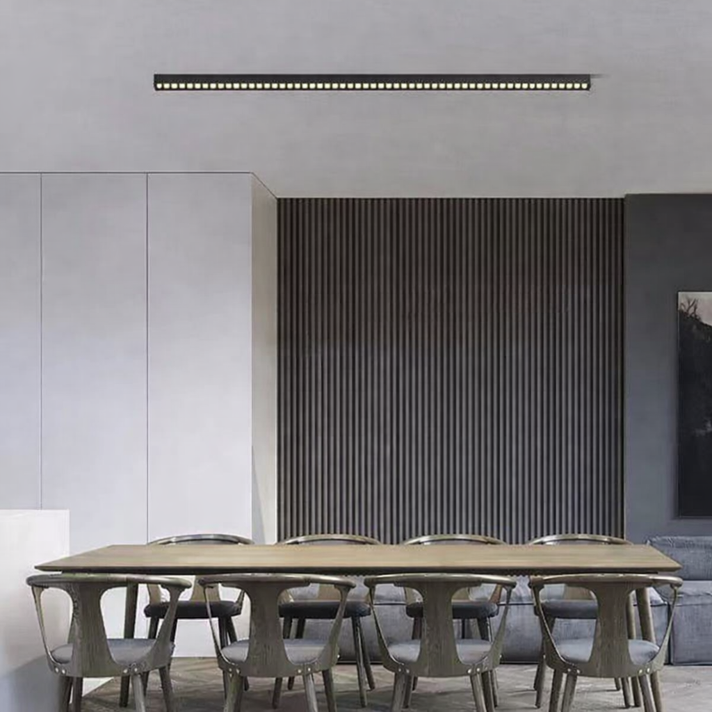 Proiector LED Liniar Aplicat Grila 72W, Lumina Neutra 4000k, 90 surse, 2.4 metri