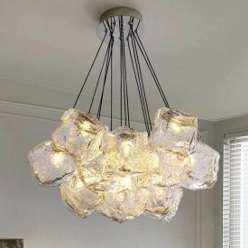 Lustra MODERNA ECOLUCE, Glob, 13xE27, Inaltime Reglabila, Crom