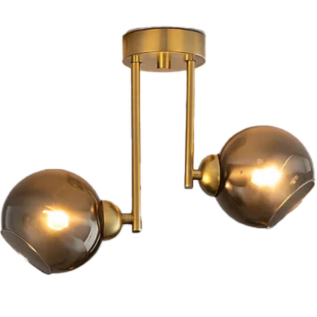 Lustra cu bec moderna MODUS, 2x E27, Auriu, Metal - imagine 3