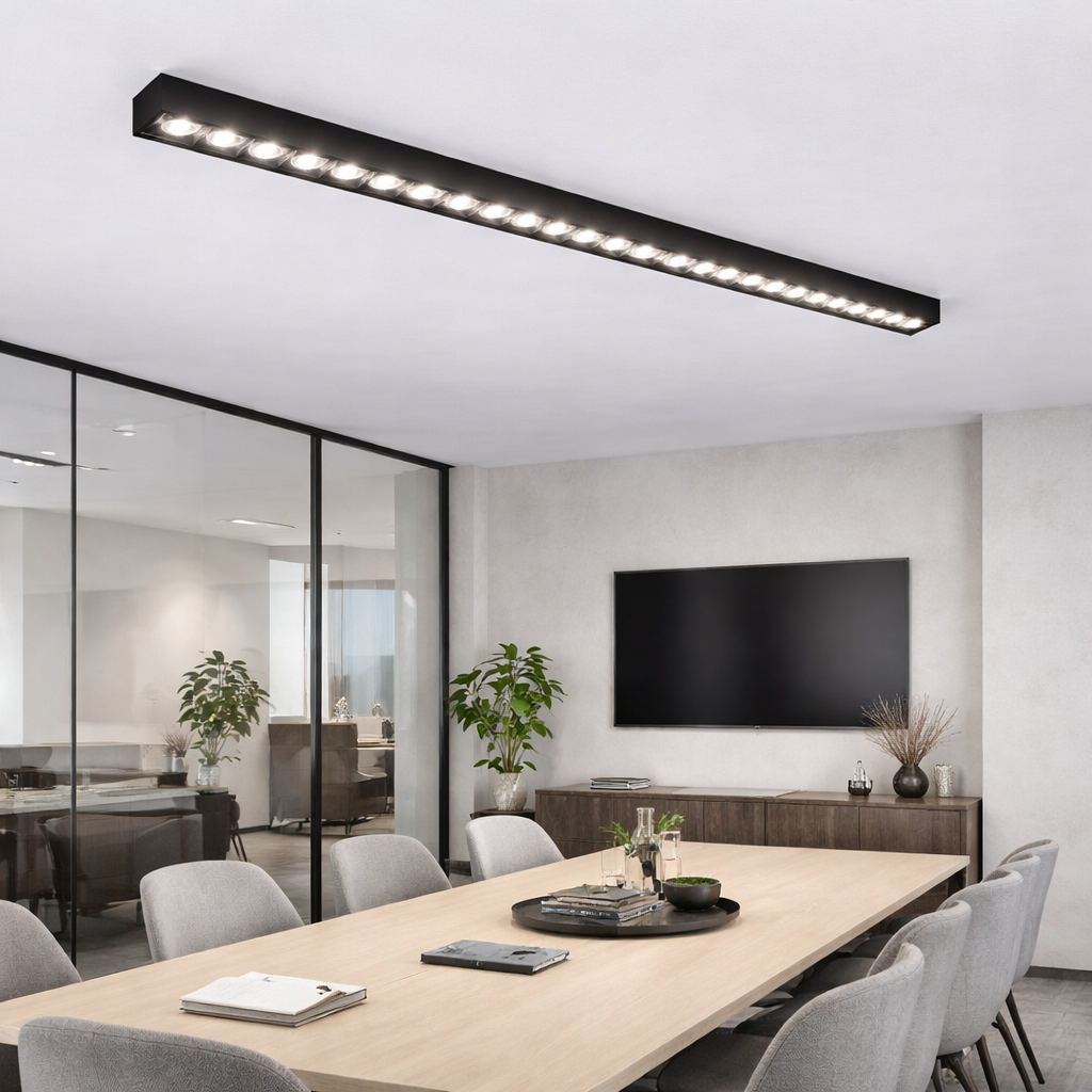 Proiector LED Liniar Aplicat Grila 30W, Lumina Neutra 4000k, 30 surse, 80 x 3.5 x 6.5 cm