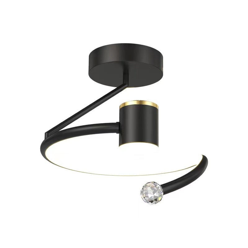 Lustra LED, 34W, Diametru 24cm, lumina Rece/Calda/Neutra, Negru - imagine 2