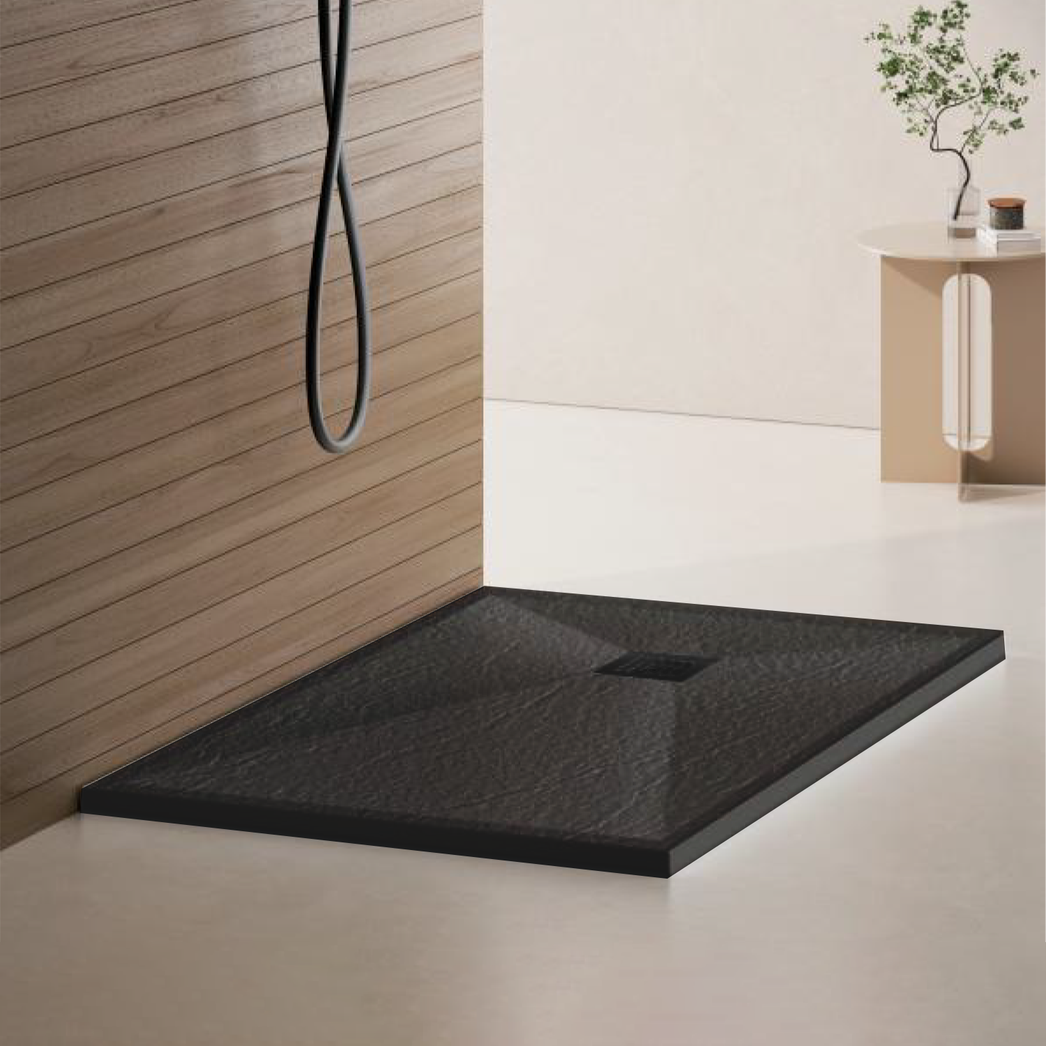 Cadita de dus dreptunghiulara 80×120 cm, slim 3 cm, gri inchis