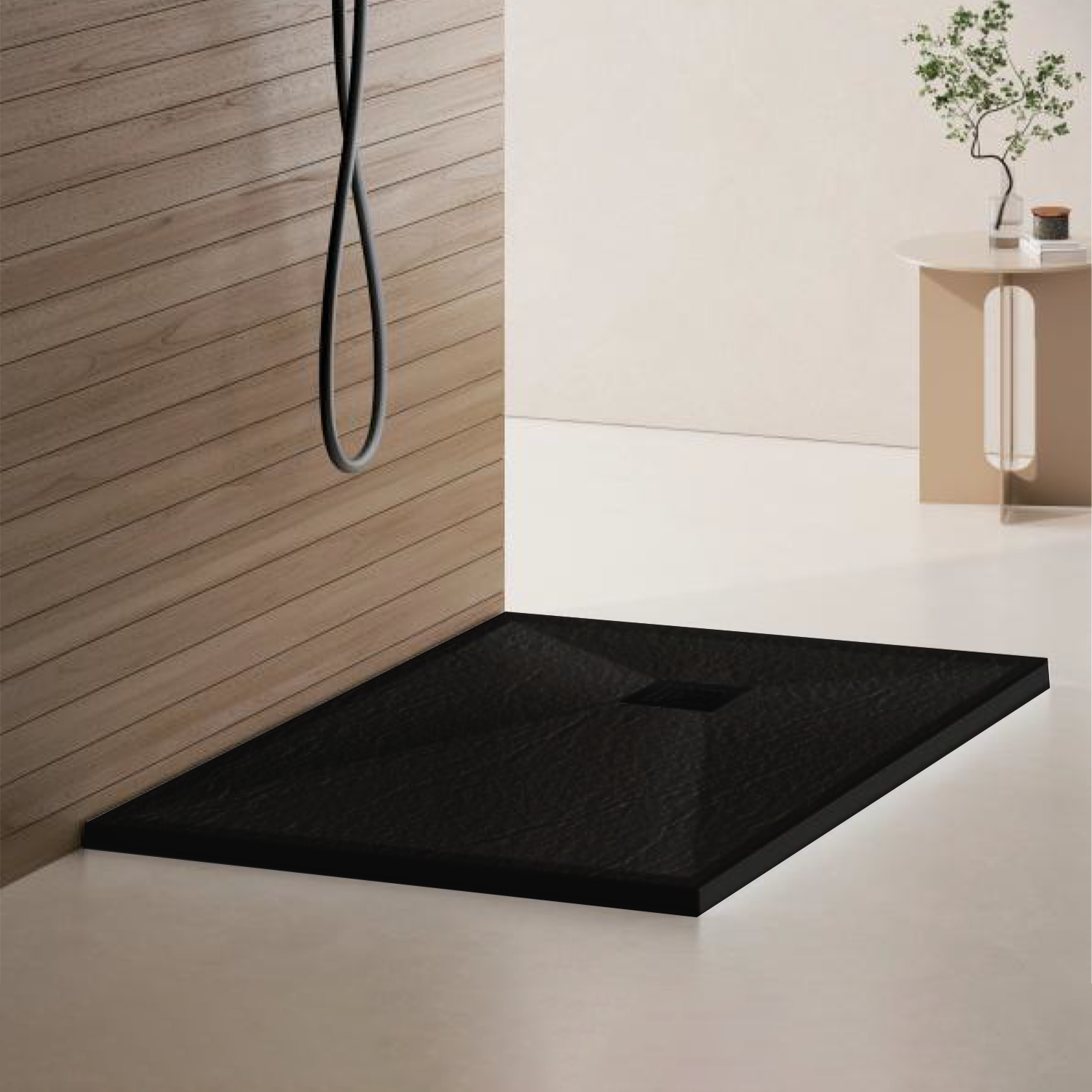 Cadita de dus dreptunghiulara 70×90 cm, slim 3 cm, negru