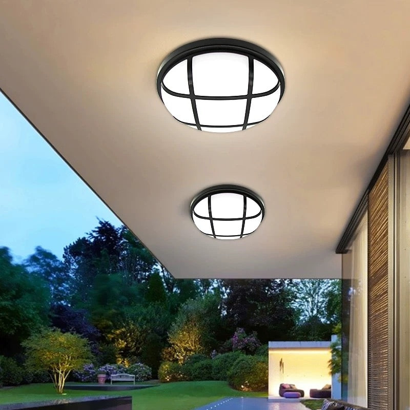 Aplica LED de Exterior AX311/218BK, Diametru 21.8cm, IP65, Lumina Calda