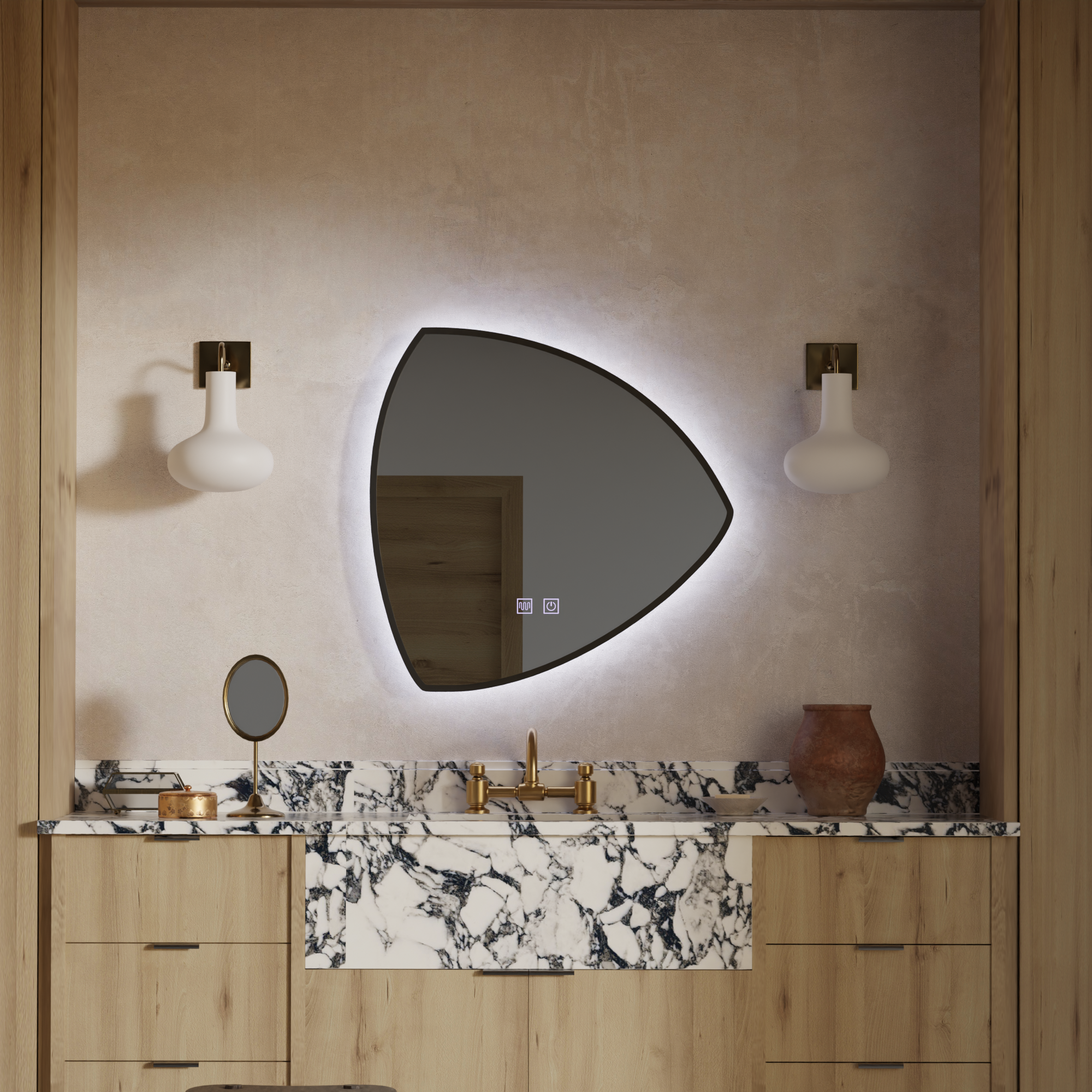 Oglinda LED Touch Fiero Sistem Dezaburire 60X60cm