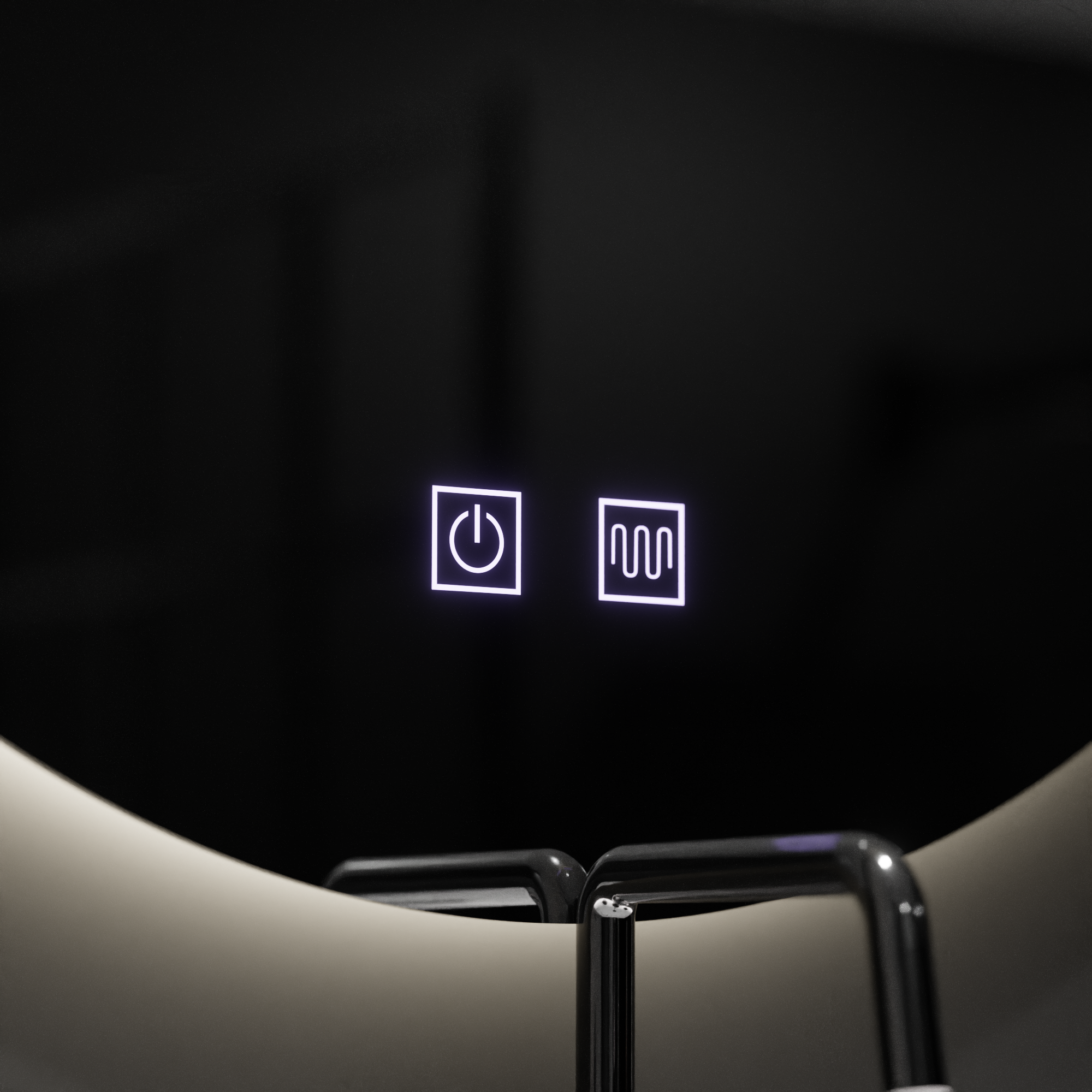 Oglinda LED Semiluna 54x60, Arcana Touch, Sistem Dezaburire, Dimabila - imagine 2