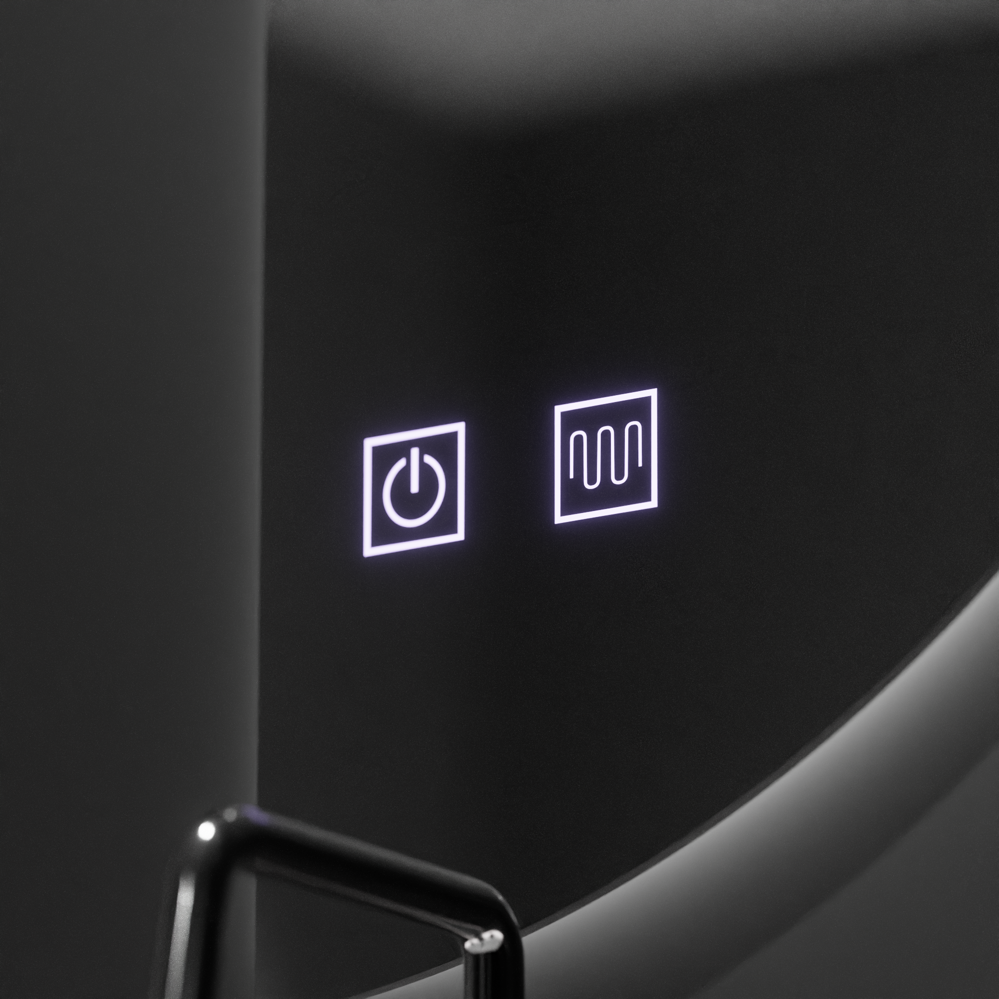 Oglinda LED Semiluna 50x100cm, Arcuat Touch, Sistem Dezaburire, Dimabila - imagine 2