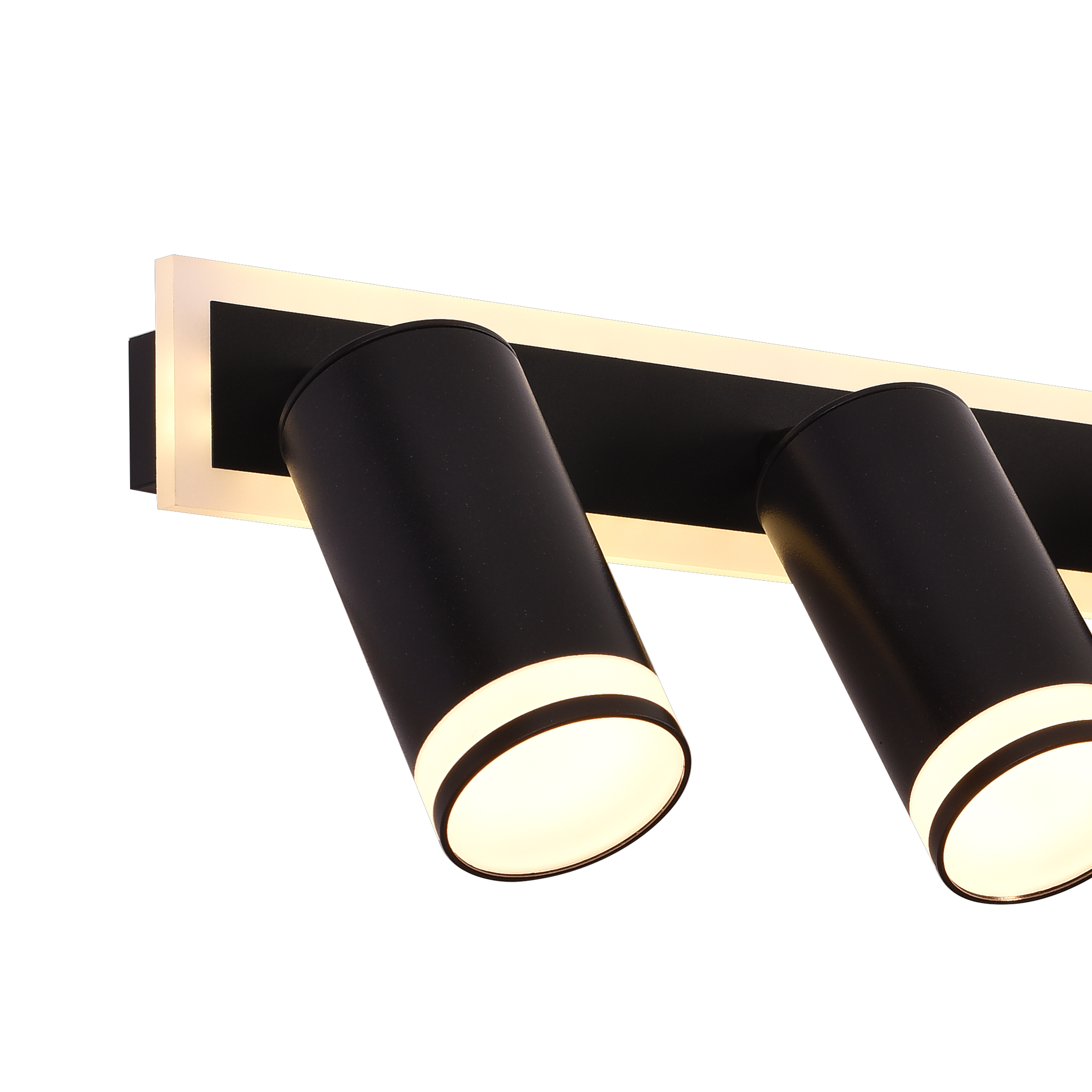 Lustra LED Ellen 46W Lumina Rece/Calda/Neutra Proiector Reglabil Acril si Metal Negru - imagine 2