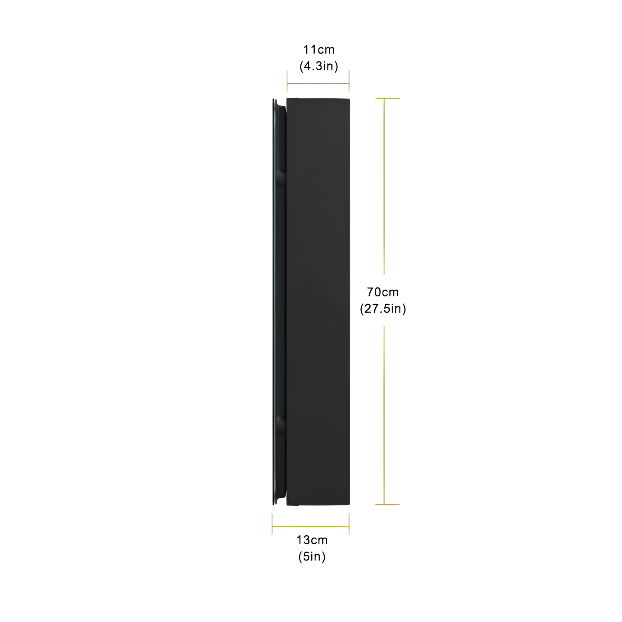 Oglinda LED cu Dulap STRATO 75x70 cm Negru Iluminare Completa si Depozitare Spatioasa - imagine 4