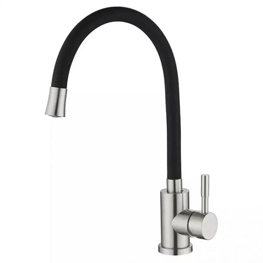 Baterie de Bucatarie cu Pipa Flexibila, Inox SUS304, Satinat, CF025B - imagine 2