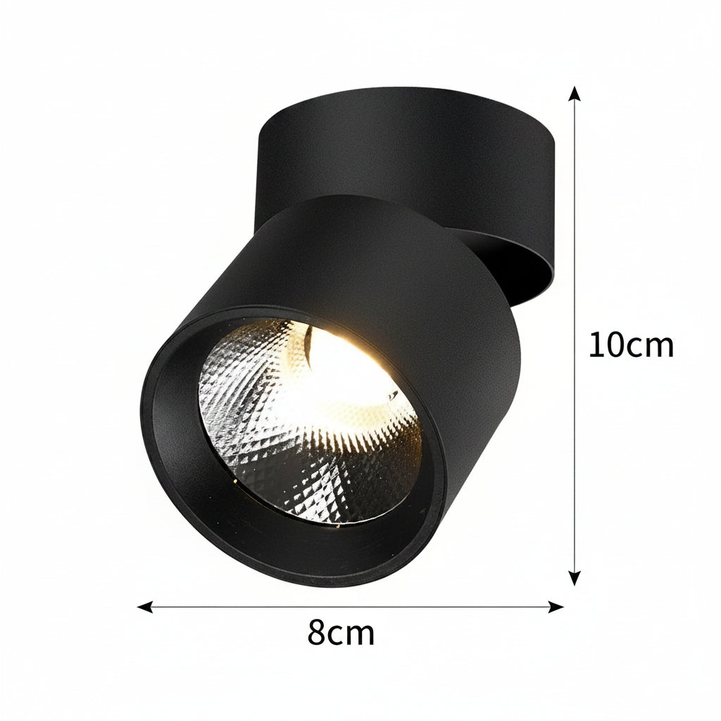 Proiector LED TINNIE, Rotativ, 9W, Lumina Neutra 4000K, Negru - imagine 4